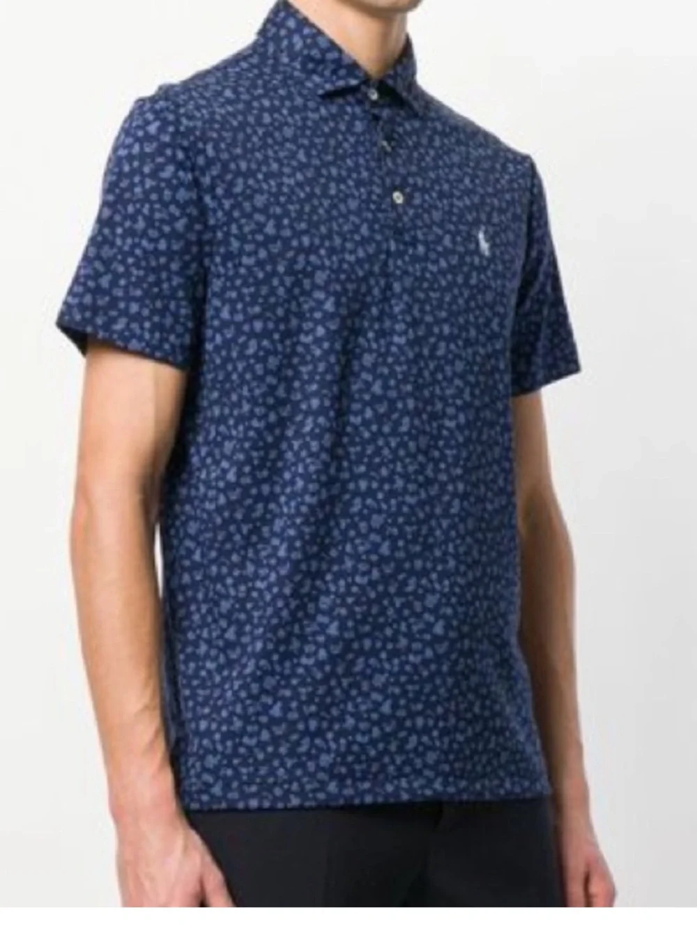 Polo Ralph Lauren Blue Floral Polo Shirt - Large L
